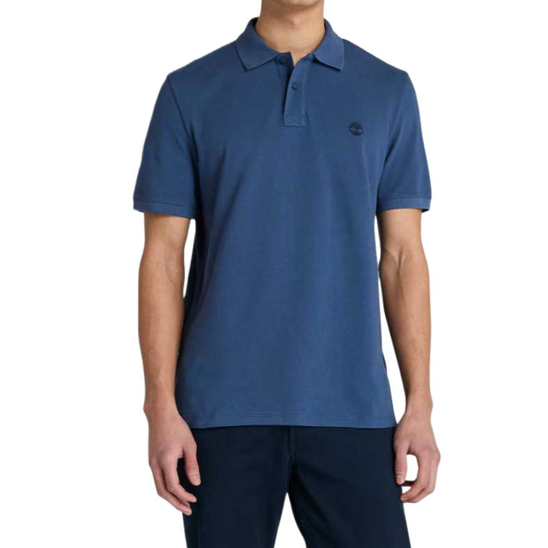 Timberland Polo Shirts Men's Blue Polo Collar Moderate
