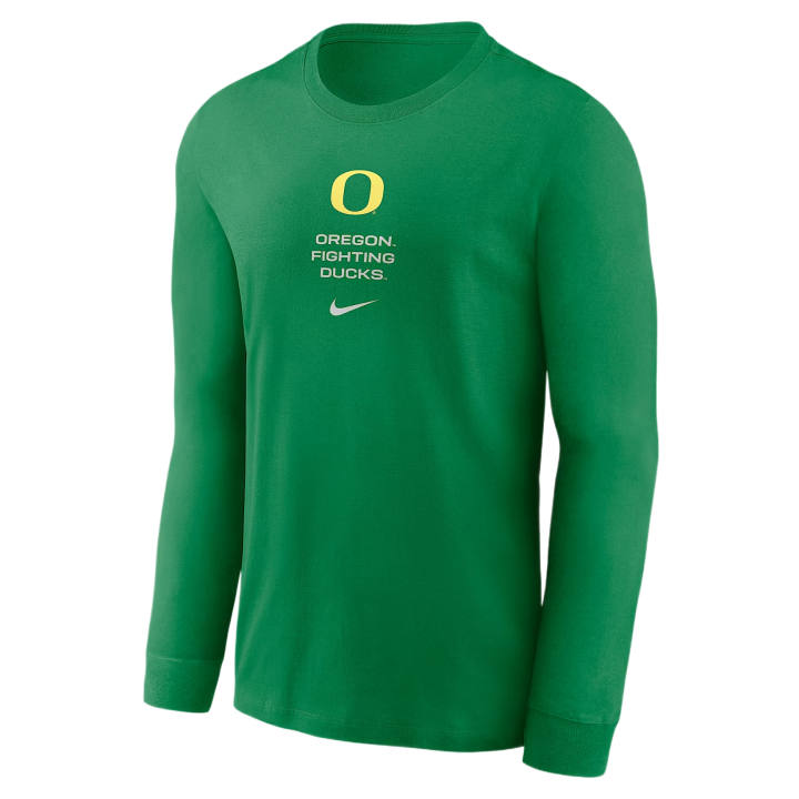 Nike Nike Dri Fit College T Shirts Men's Apple Green Crew Neck