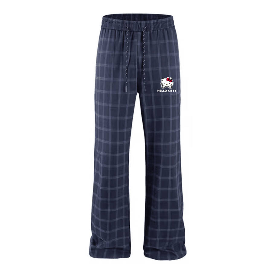Sanrio X Hello Kitty Casual Pants Women's Navy Blue Thin Wide Leg Pants