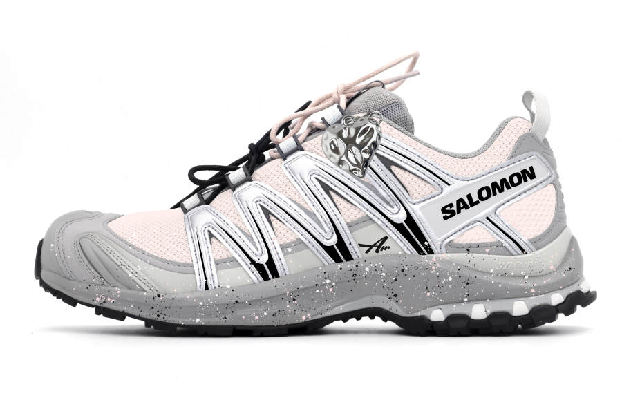 SALOMON XA PRO 3D Running Shoes Unisex Low Top Pink/Silver