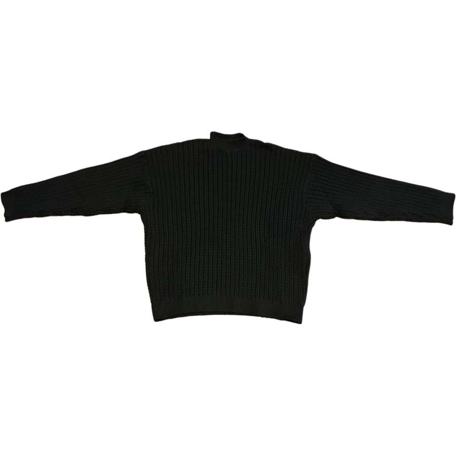 Balenciaga Knitwear Men's Black Stand Collar Moderate Straight Fit