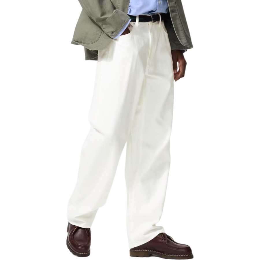 UNIQLO Jeans Men's Ecru Straight Fit Pants