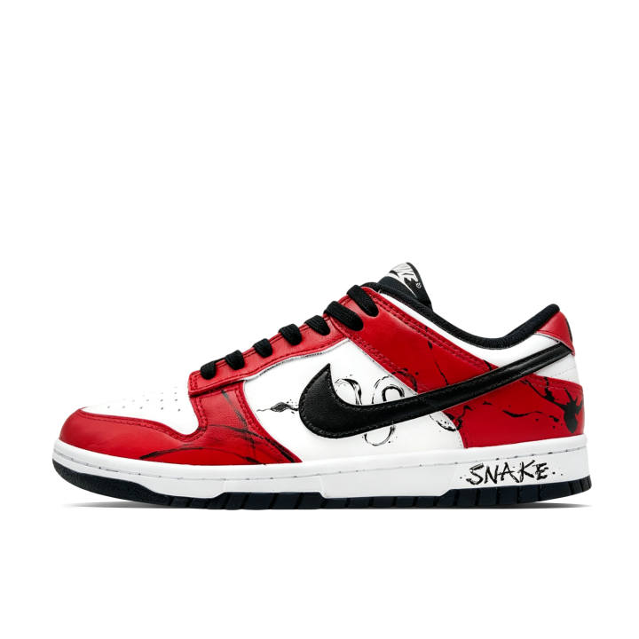 Nike Nike Dunk Skateboard Shoes Unisex Low Top Red/White/Black