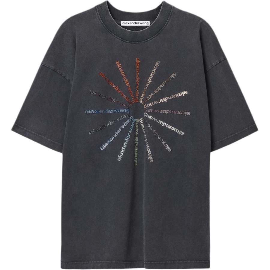 Alexander Wang Alexander Wang T Shirts Unisex Washed Black Crew Neck
