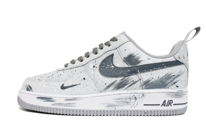 Nike Nike Air Force 1 Skateboard Shoes Men's Low Top Gray/White