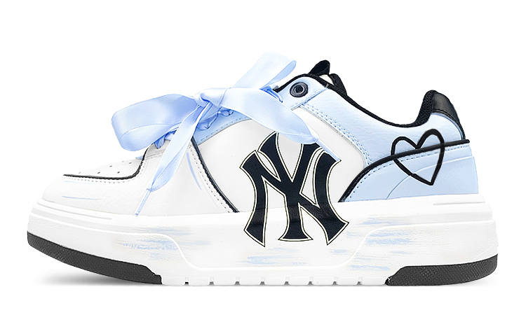 MLB New York Yankees Skateboard Shoes Unisex Low Top White/Blue