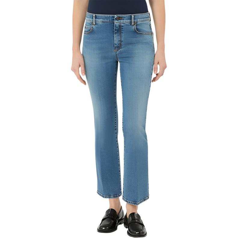 WEEKEND MaxMara WEEKEND MaxMara Jeans Women's Blue Moderate Flared Pants