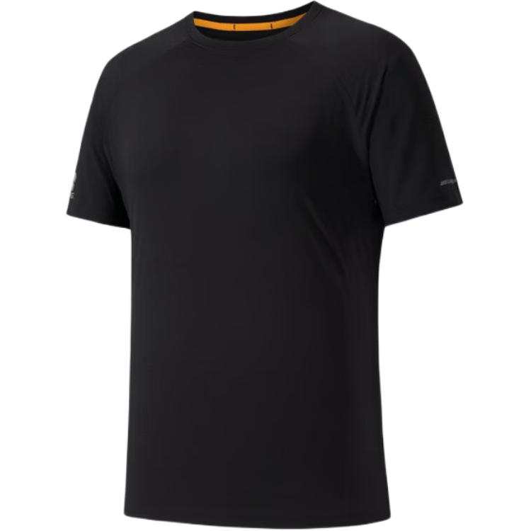 ANTA Quick Dry T Shirts Men's Black Crew Neck Moderate Straight Fit