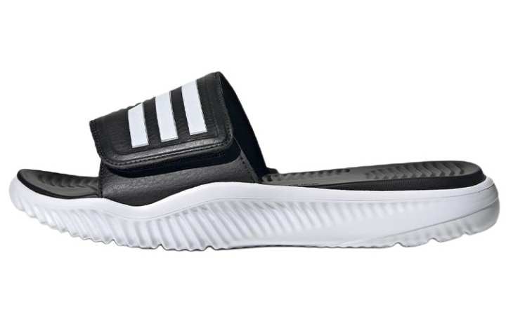 Adidas Adidas AlphaBounce Abrasion Resistant Slide Slippers Unisex Black White