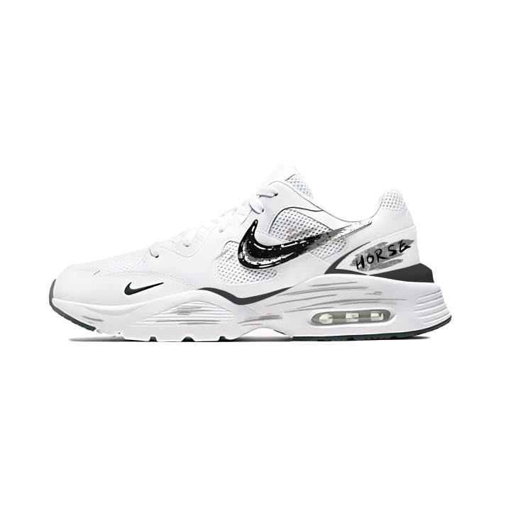 Nike Nike Air Max Fusion Running Shoes Unisex Low Top White Black Gray Color Block