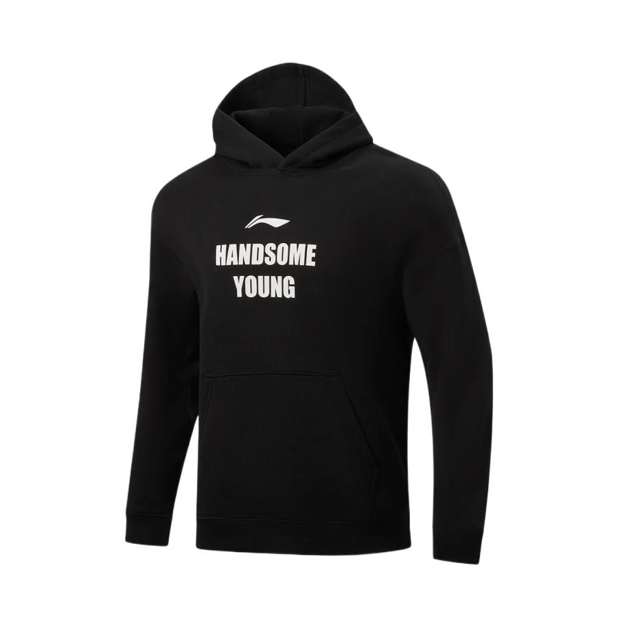 Li-Ning Li Ning Basketball Collection Sweatshirts Men's Black Hooded Non Detachable Moderate Straight Fit