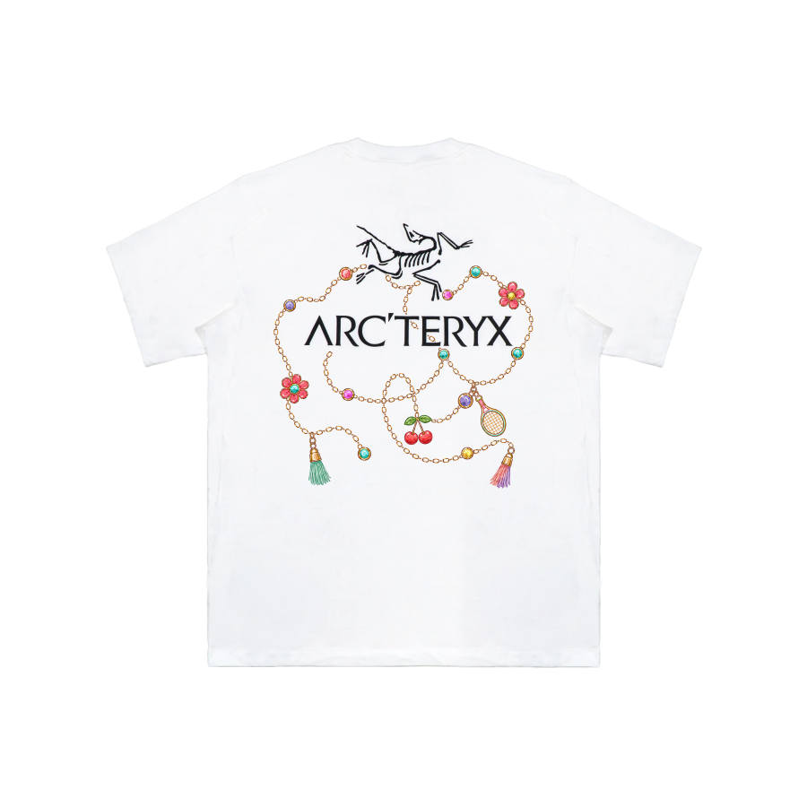 Arcteryx KRAGG T Shirts Unisex White International, Suggestion Size Small Crew Neck Thin Straight Fit