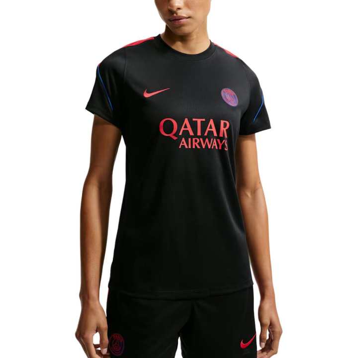 Nike Nike Paris Saint Germain Soccer Jerseys Women's Black/Bright Royal Blue/Global Red/Global Red Crew Neck Moderate