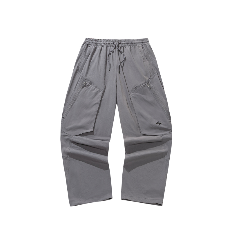 ANTA Basketball Collection Sports Pants Men's Steel Gray Moderate Straight Fit Pants