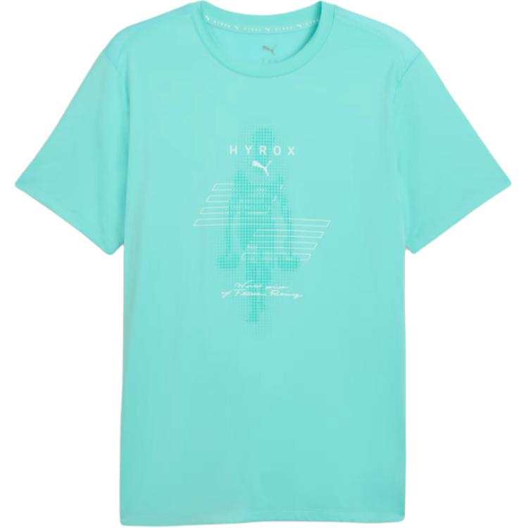 PUMA T Shirts Men's Rich Mint Green Crew Neck Moderate