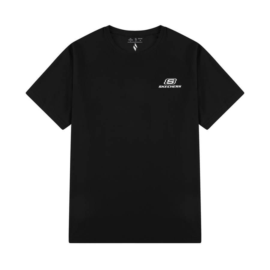 Skechers T Shirts Unisex Black Crew Neck Thin Straight Fit