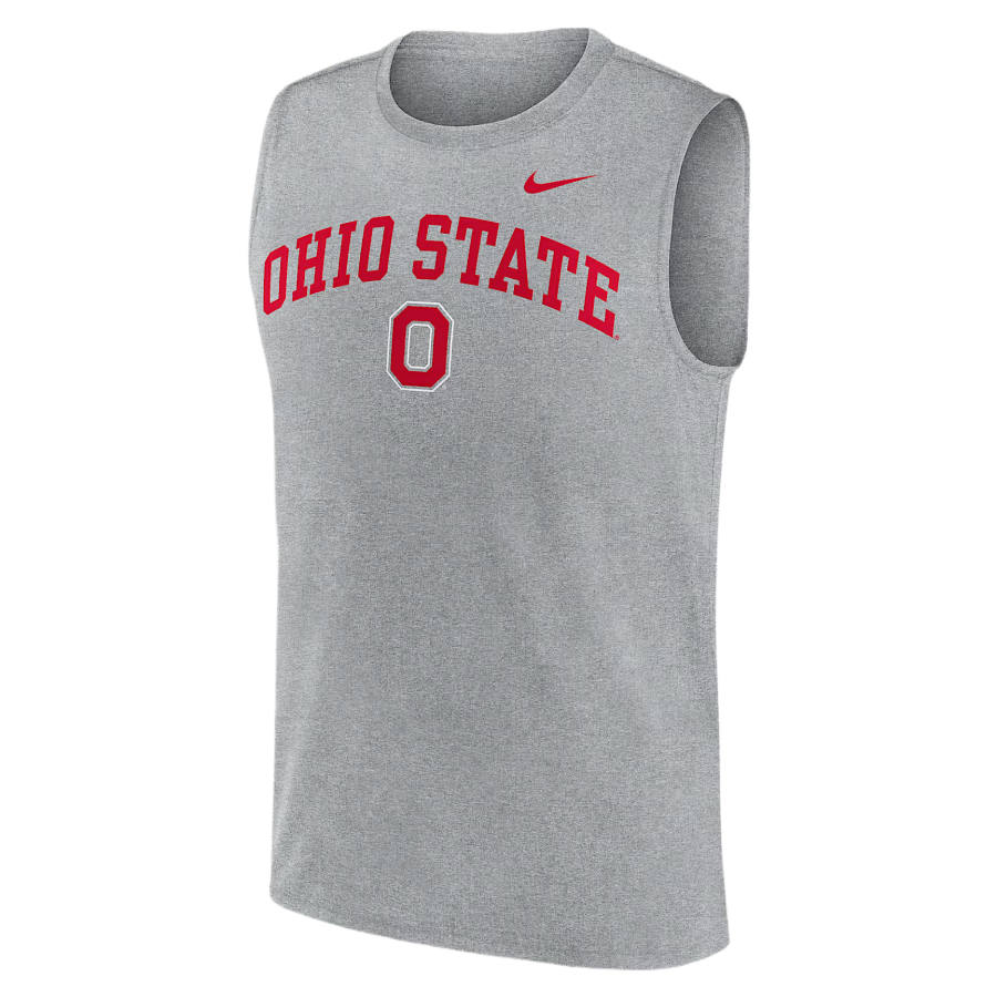 Nike Nike Dri Fit College Tank Tops Men's Gray Crew Neck Moderate Other