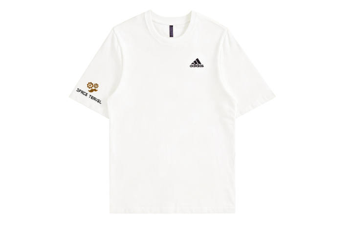 Adidas Adidas MUST HAVES T Shirts Unisex Ecru Crew Neck Moderate Straight Fit