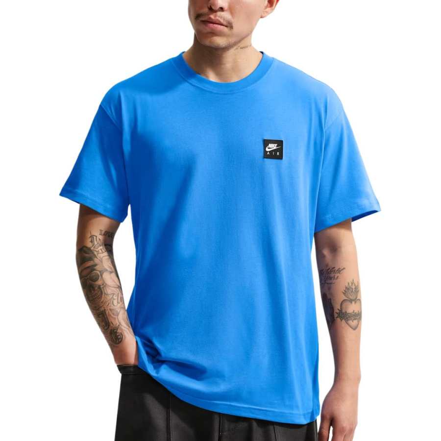 Nike Nike Air T Shirts Men's Light Photo Blue/Mind Blue Crew Neck Moderate