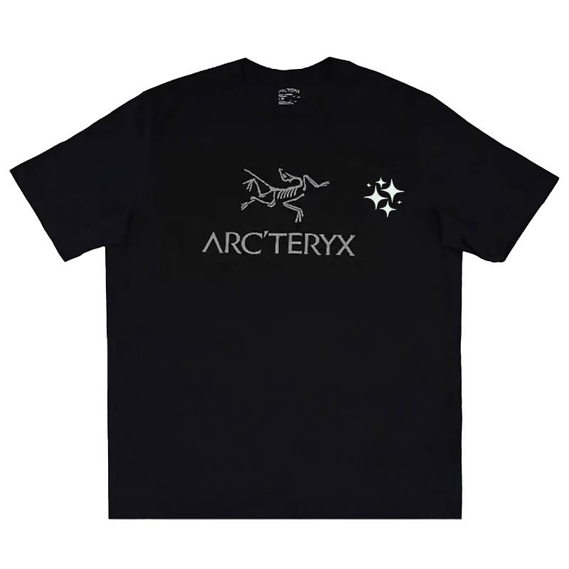 Arcteryx KRAGG T Shirts Men's Black/Black Crew Neck Moderate
