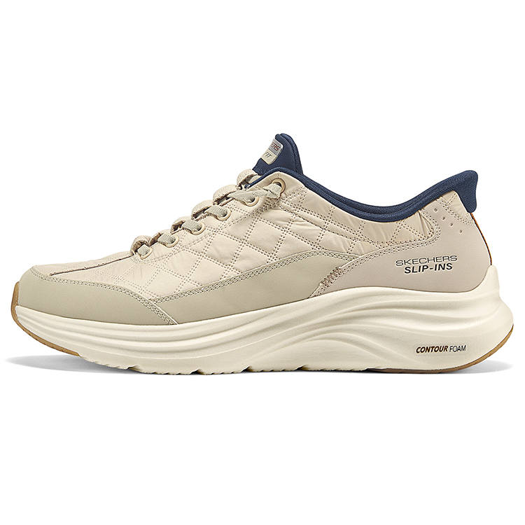 Skechers SPORT MENS Casual Shoes Men's Low Top Natural/Marine Blue