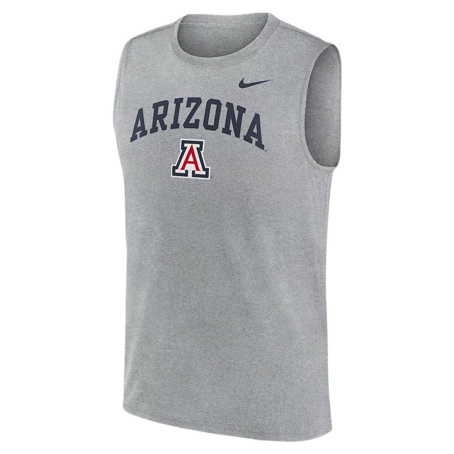 Nike Nike Dri Fit College Tank Tops Men's Gray Crew Neck Moderate Other