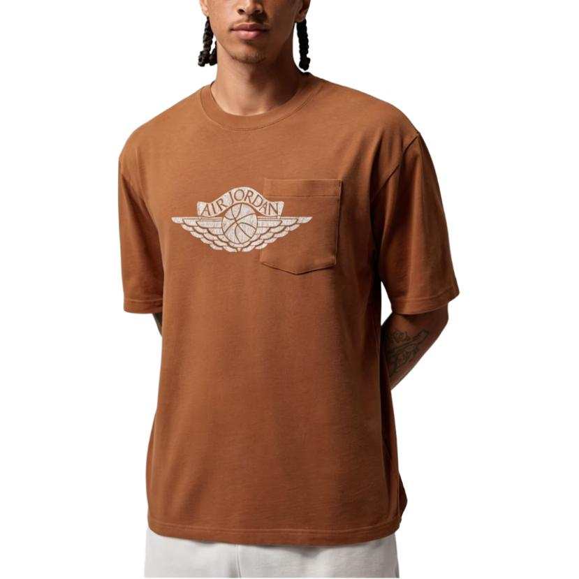 Jordan Jordan T Shirts Men's Light English Brown Crew Neck
