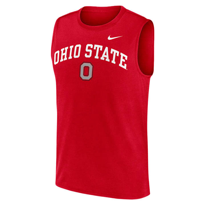 Nike Nike Dri Fit College Tank Tops Men's Red Crew Neck Moderate Other