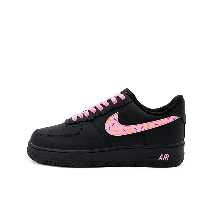 Nike Nike Air Force 107 Skateboard Shoes Unisex Low Top Black Pink Multicolor