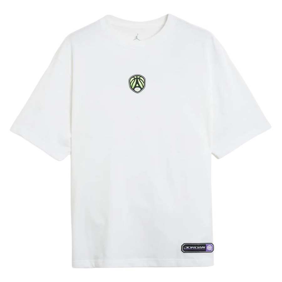 Jordan Jordan Sport Quick Dry T Shirts Men's White Crew Neck Moderate