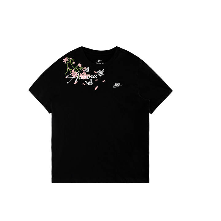 Nike Nike Sportswear T Shirts Men's Black/White/Dark Gray Crew Neck Moderate