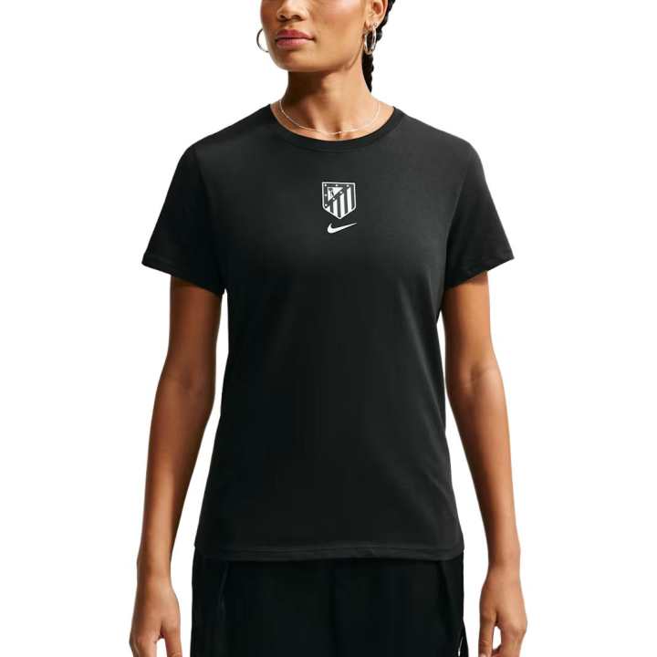 Nike Nike Atlético Madrid T Shirts Women's Black Crew Neck Moderate