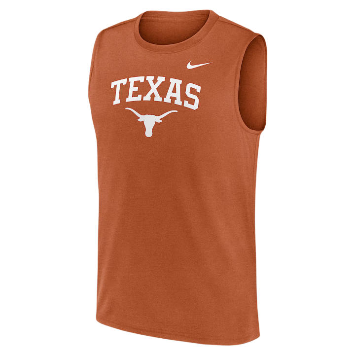 Nike Nike Dri Fit College Tank Tops Men's Desert Orange Crew Neck Moderate Other