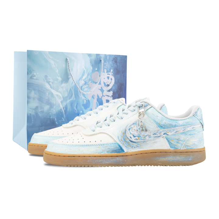Nike Nike Court Vision Skateboard Shoes Men's Low Top White/Blue