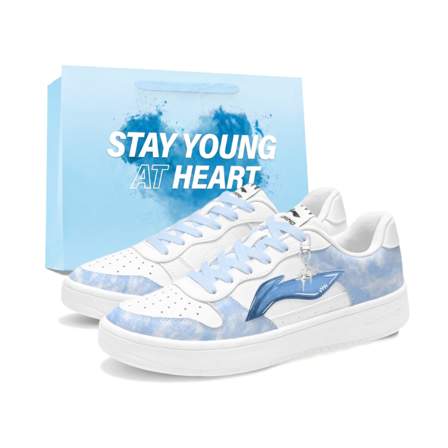 Li-Ning Li Ning Floating Boat Skateboard Shoes Men's Low Top White Blue Multicolor