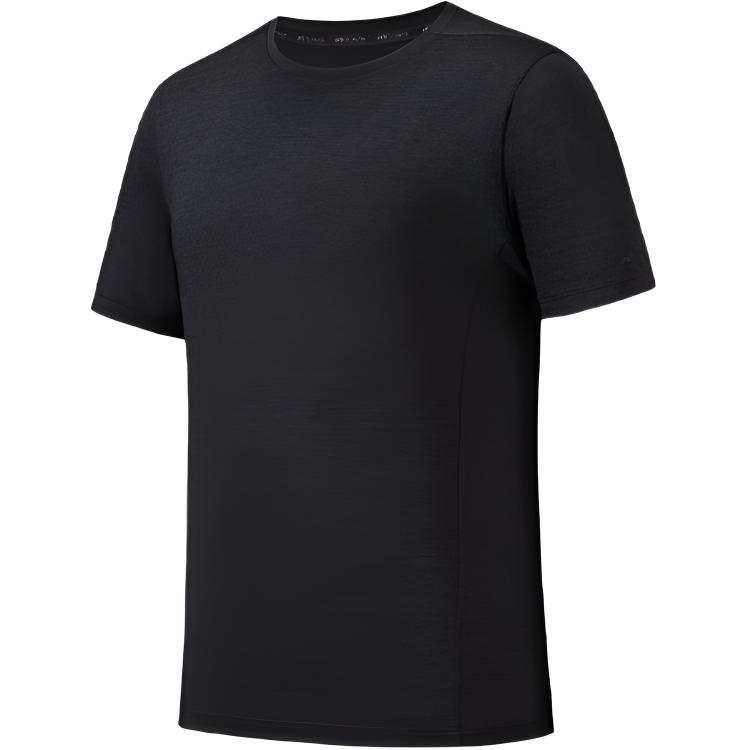 ANTA T Shirts Men's Black Crew Neck Moderate