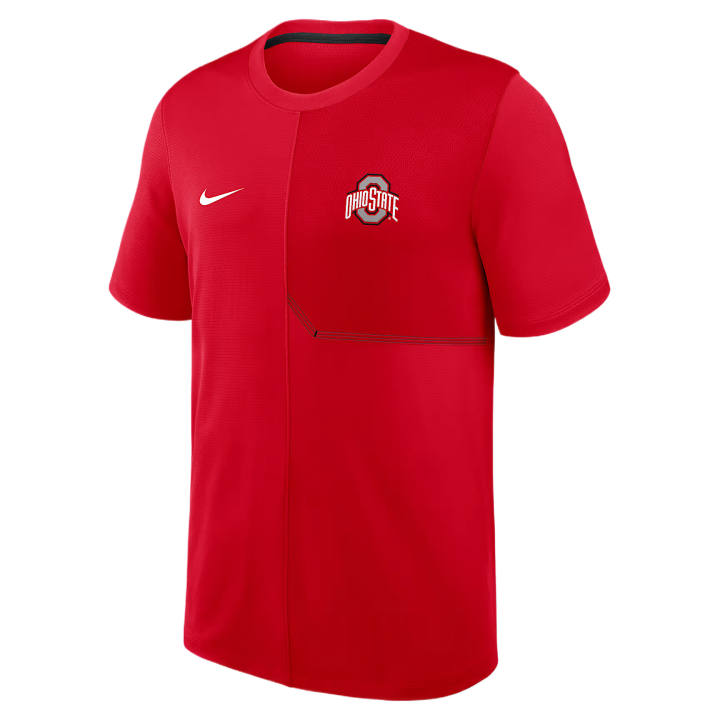 Nike Nike Dri Fit College T Shirts Men's Red Crew Neck Moderate
