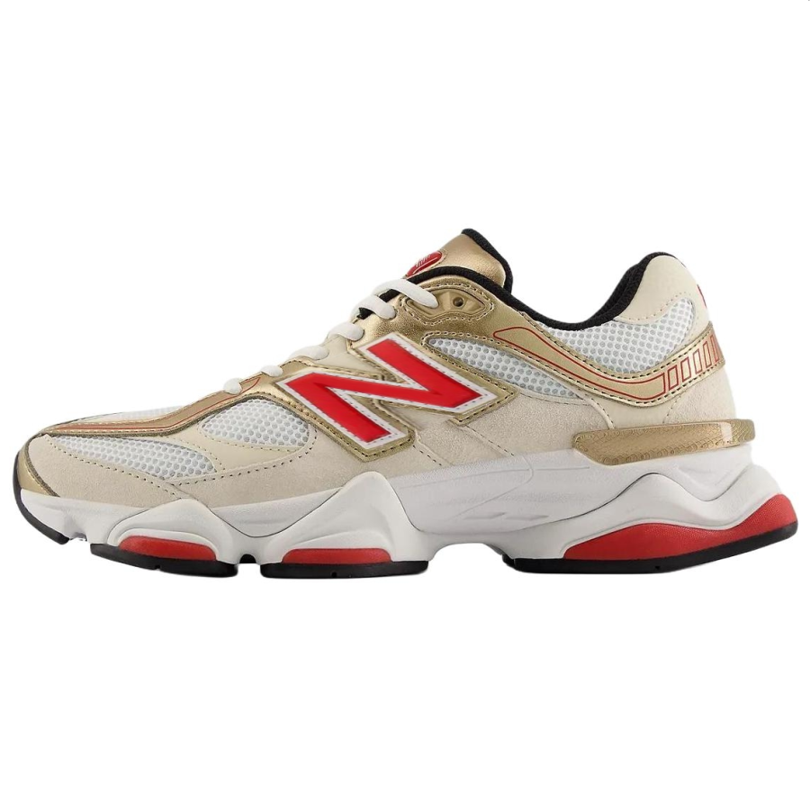 New Balance New Balance NB 9060 Running Shoes Unisex Low Top White Gold Red