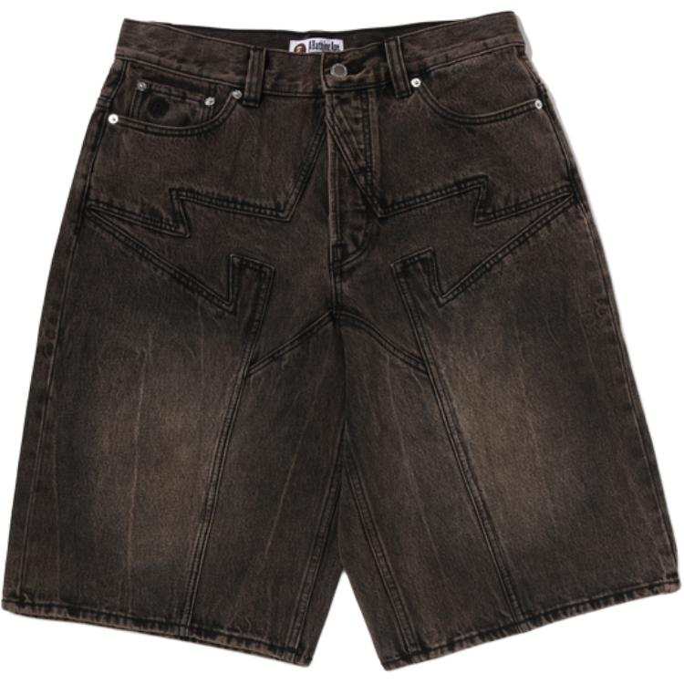 A BATHING APE SS26 Denim Shorts Unisex Moderate