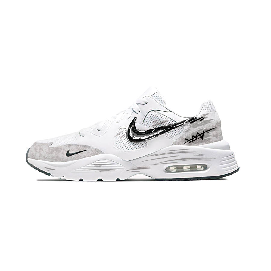 Nike Nike Air Max Fusion Running Shoes Unisex Low Top White Black Gray Multicolor