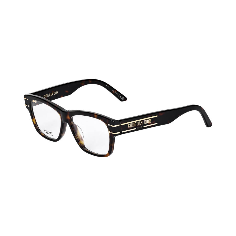 DIOR DIOR Irregular Shape Eyeglass Frames Unisex Tortoiseshell