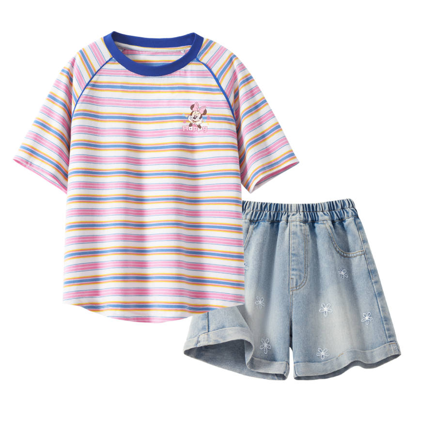 Disney Kids Casual Sportswear Crew Neck Thin Stretch Breathable