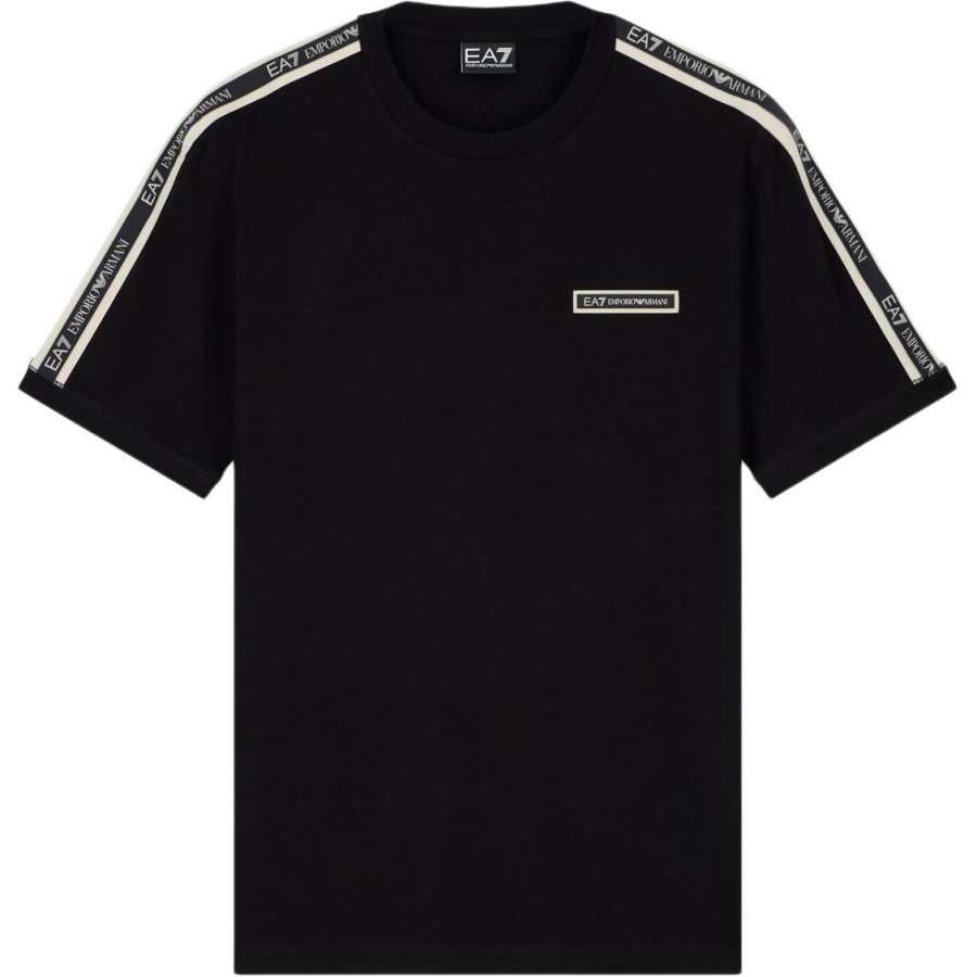 EMPORIO ARMANI EA7 T Shirts Men's Black Crew Neck Moderate Other