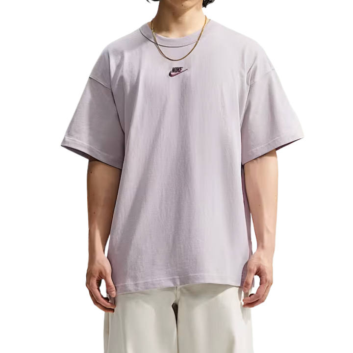 Nike Nike Sportswear T Shirts Men's Silver Lilac Crew Neck Moderate