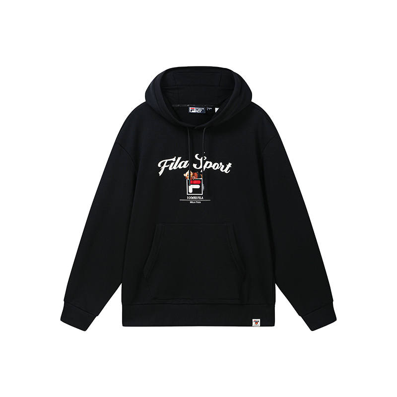 FILA ORIGINALE Sweatshirts Unisex Jet Black Hooded Non Detachable Moderate Other