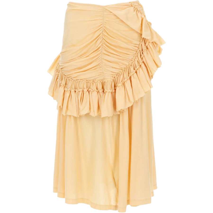 DRIES VAN NOTEN Casual Long Skirts Women's Yellow Moderate Midi Skirt Other