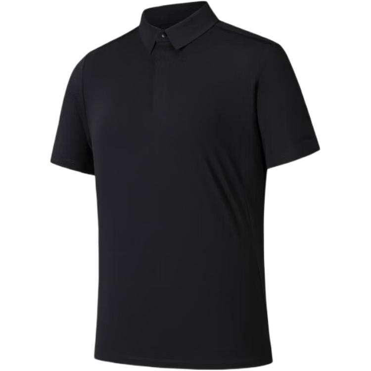 ANTA Champion All Weather Collection Polo Shirts Men's Black Polo Collar Moderate Straight Fit
