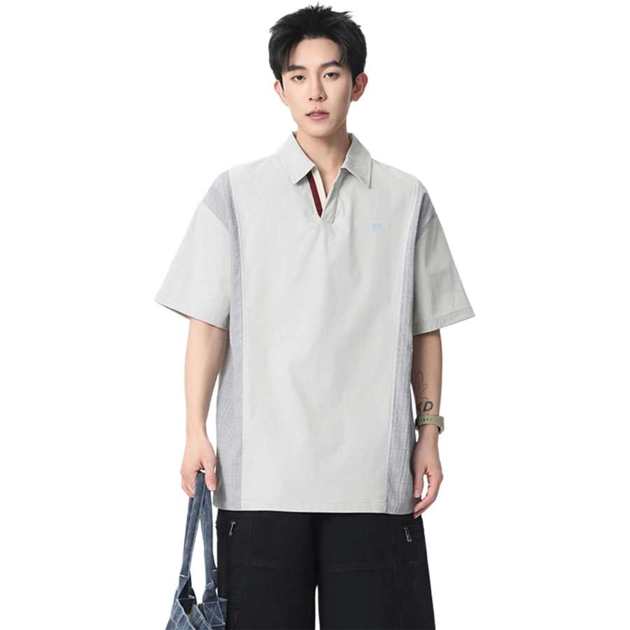 WARRIOR WARRIOR T Shirts Unisex Lapel Thin Straight Fit