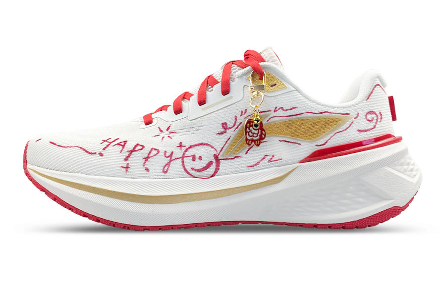 Li-Ning Li Ning My Leap 3.0 Running Shoes Men's Low Top White/Red/Gold