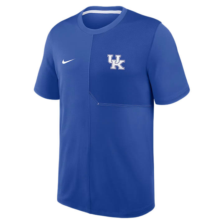 Nike Nike Dri Fit College T Shirts Men's Royal Gaming Crew Neck Moderate